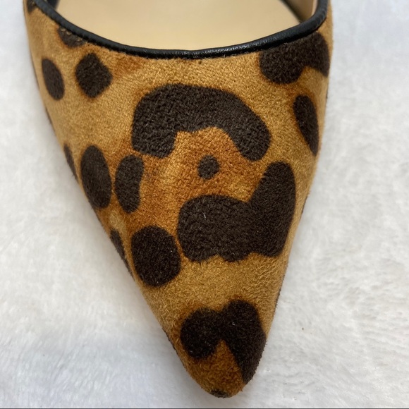 Pointed Toe Leopard Print Suede D’Orsay Stilettos - Picture 8 of 8